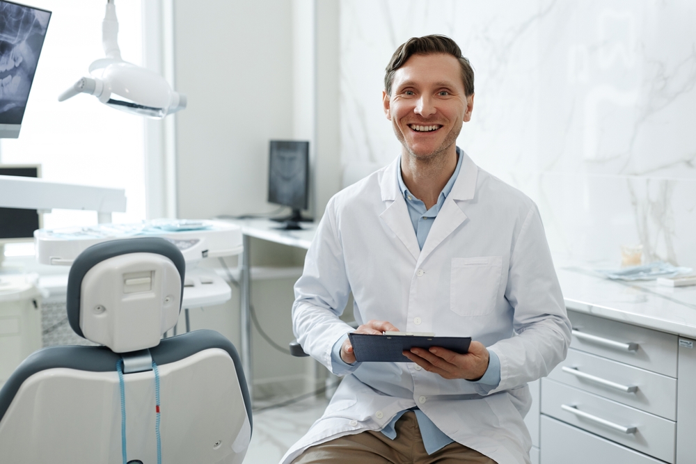 Male,Dentist in a dental practice